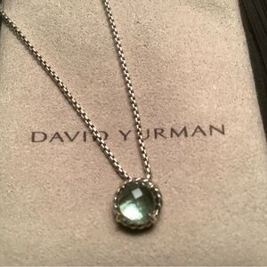 David Yurman Prasiolite Chatelaine Necklace 925 Sterling Silver